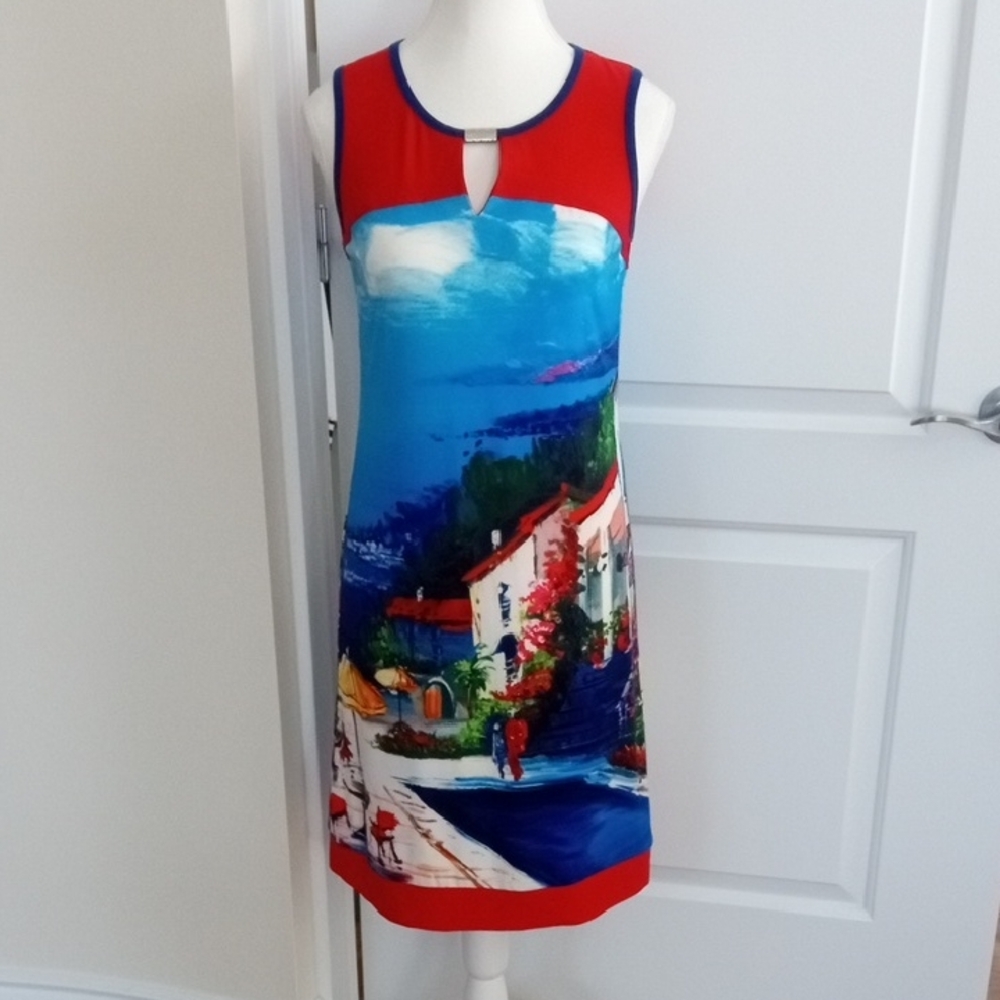 Joseph Ribkoff Scenic Print Midi Dress - FREE SHIPPING